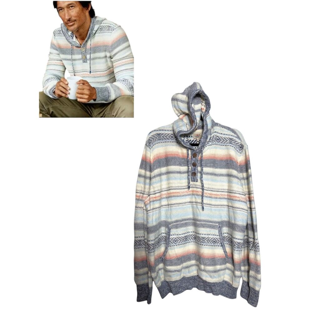 Faherty Cove Sweater Poncho SRP Sierra Paradise Size XXL
